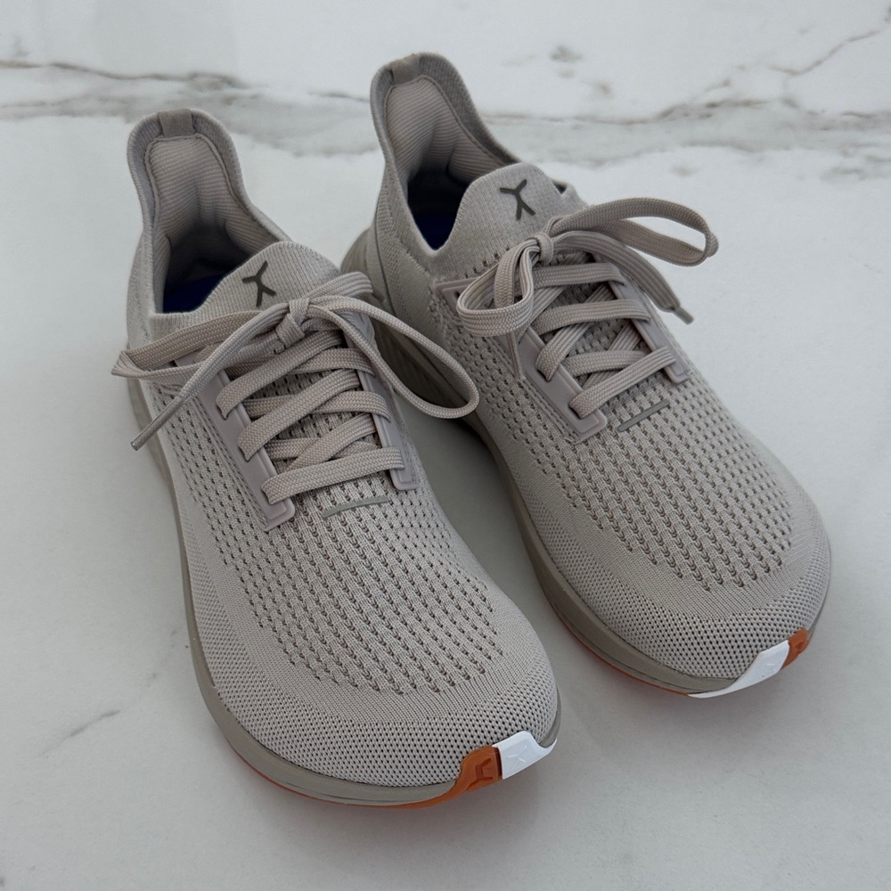 Women’s Athletic Knit Lace-Up Sneakers - Taupe